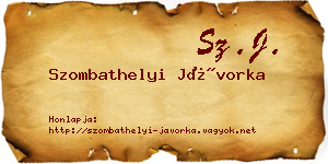 Szombathelyi Jávorka névjegykártya